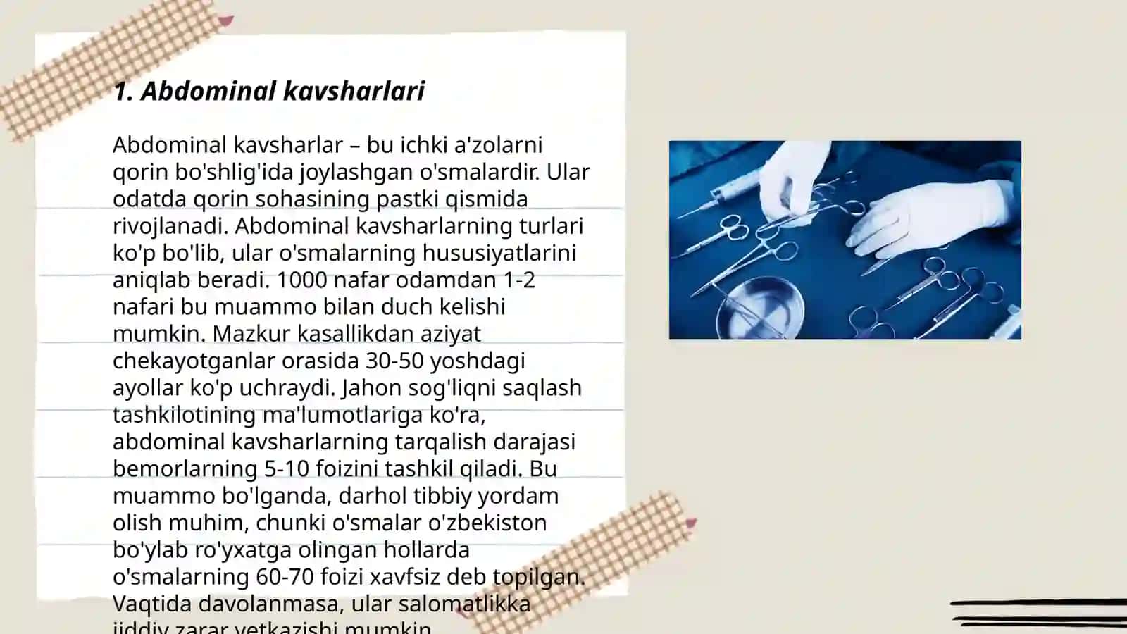 Xirurgik asboblar. Laparotomiya 3