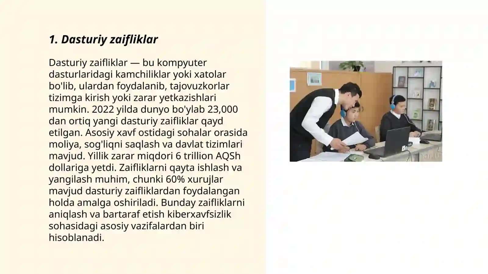 Axborot kammunikatsiya texnologiyalari xavfsizligiga bo'ladigan tahdidlar 3