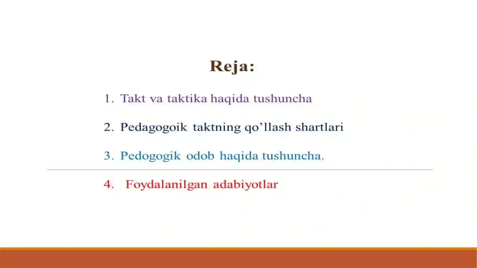 Pedagogik taktni qoʻllash shartlari 3