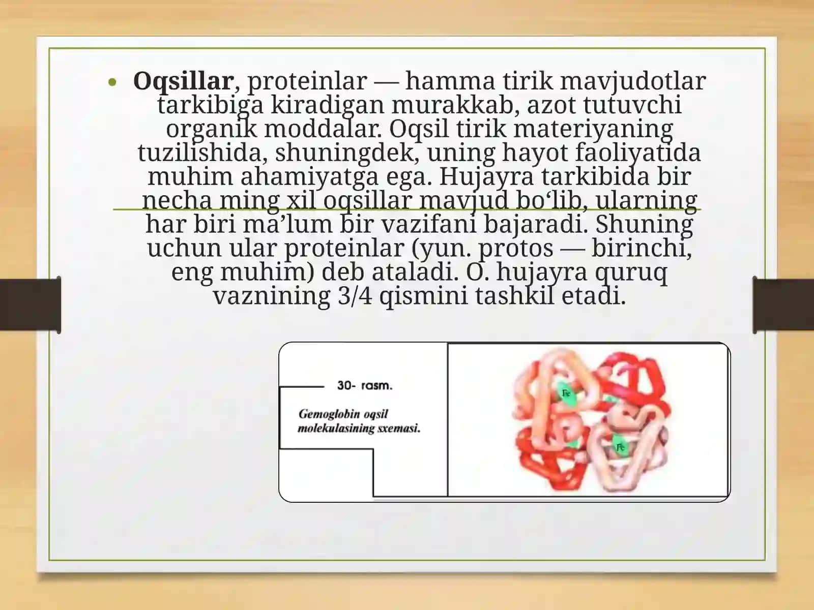 Oqsillar va proteinlar 3