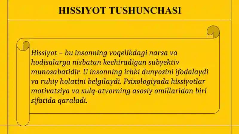 Hissiyotlar emotsional munosabatlar sifatida 3