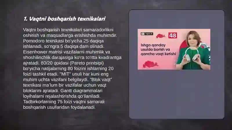 Vaqtni idrok qilishni o'rganish 3