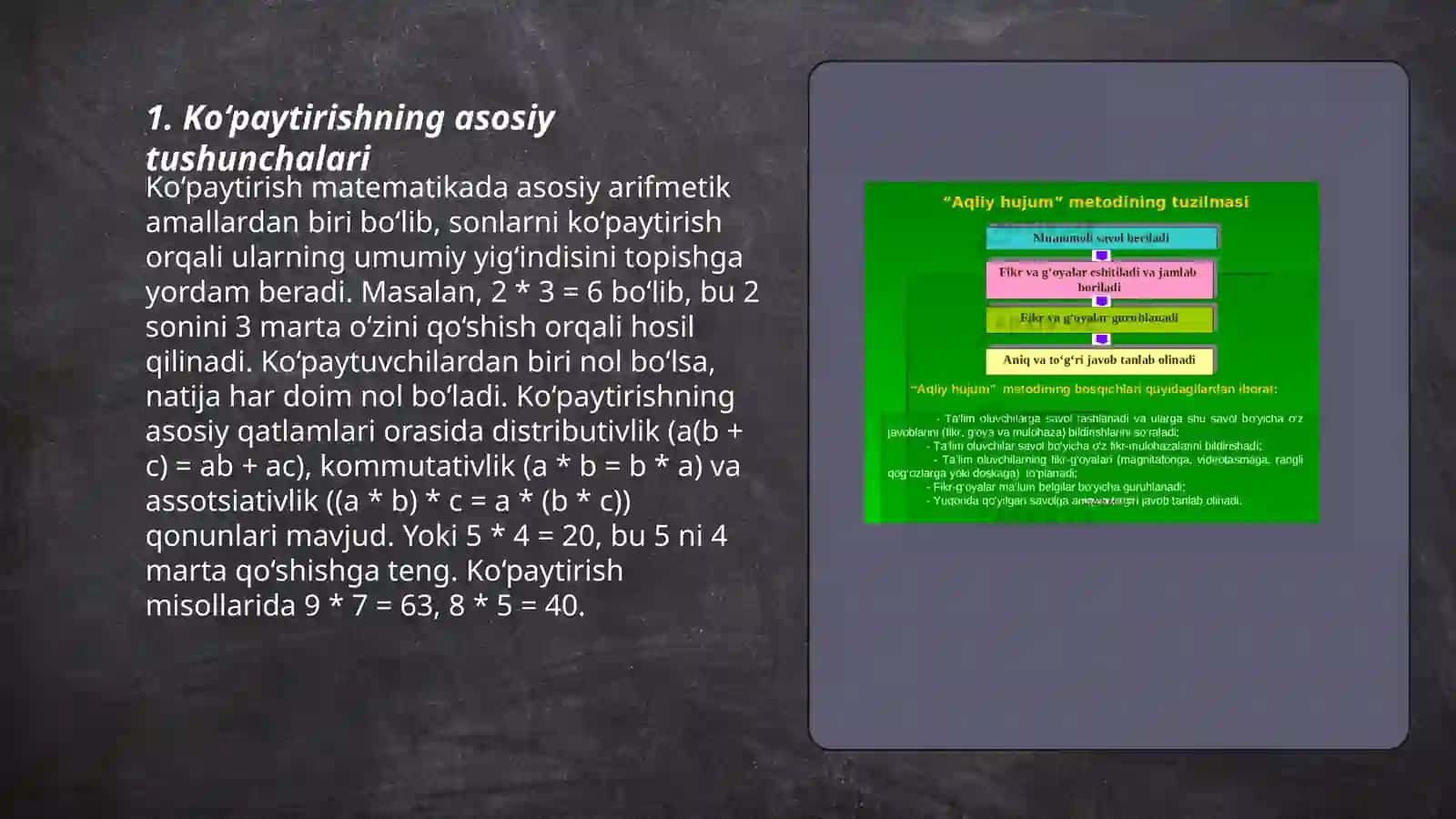 Ko'paytirish va bo'lish metodikasi 3