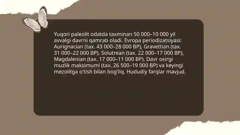 Yuqori paleolit davri arxeologiyasi 3
