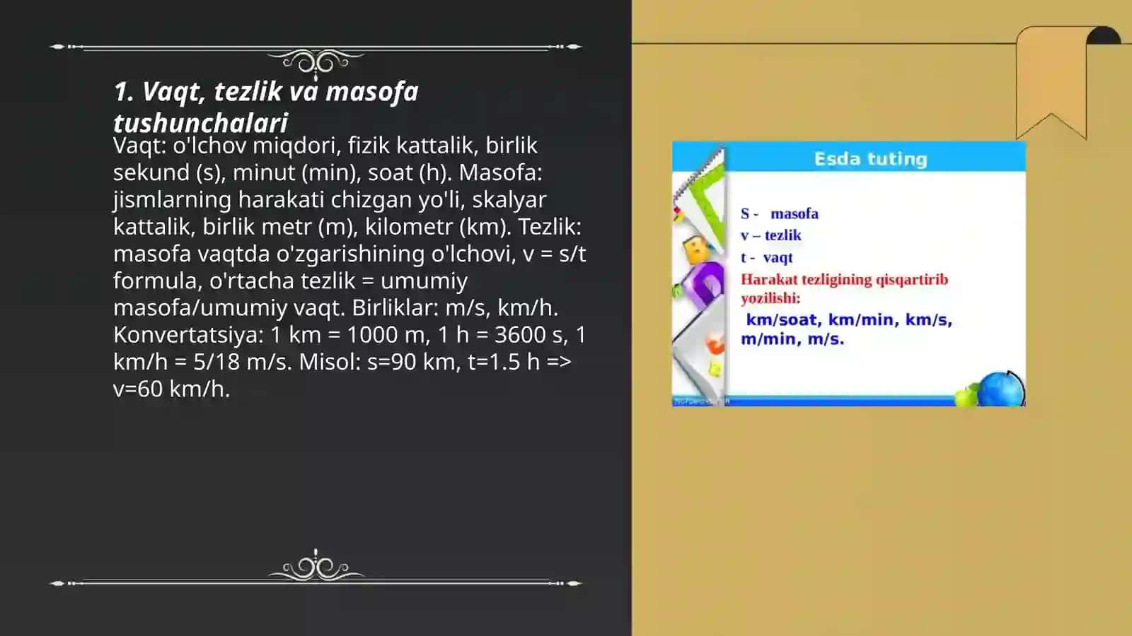 Vaqt, tezlik va masofa tushunchalari 3