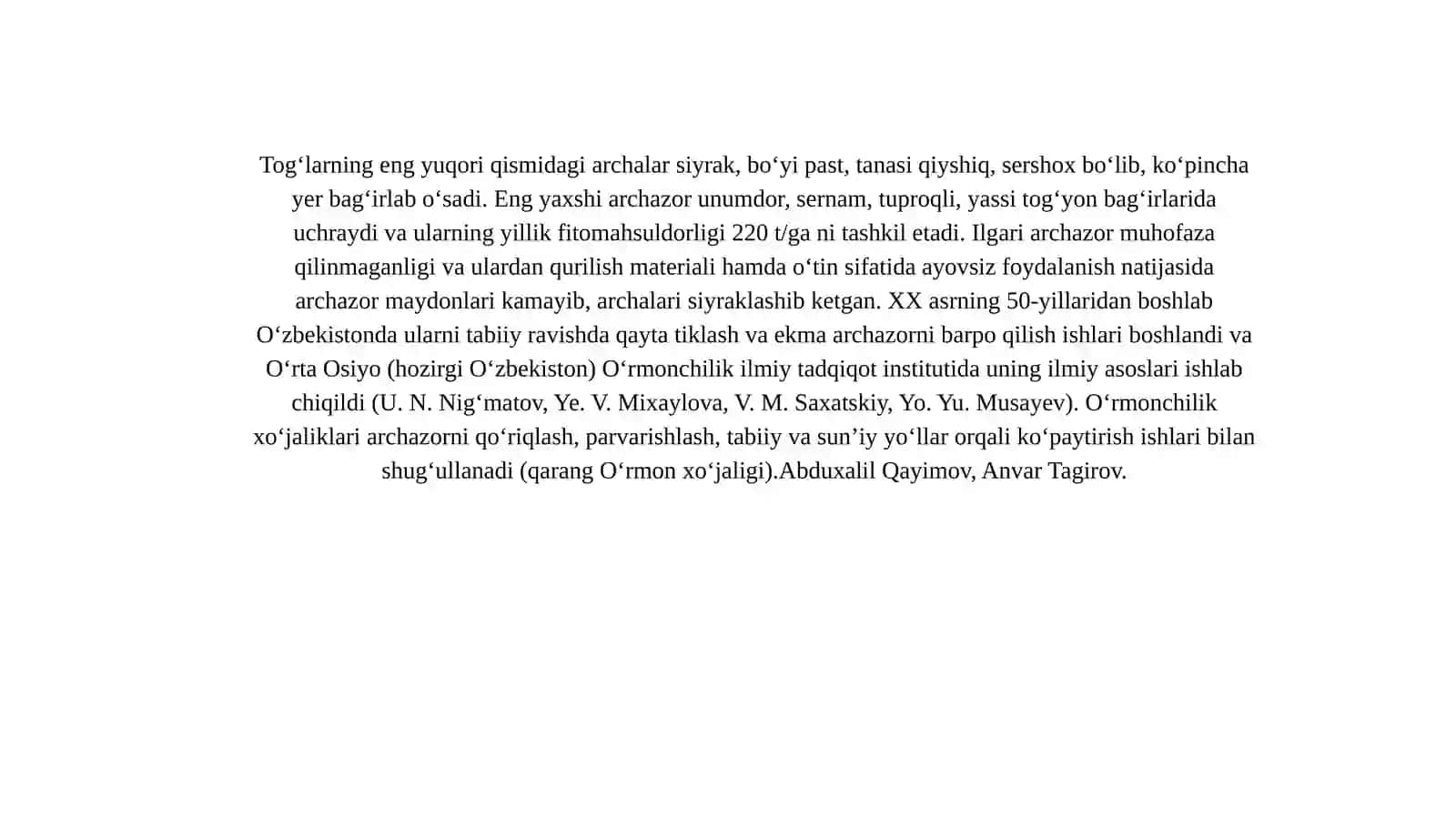 Markaziy Osiyoning archazorlari 3