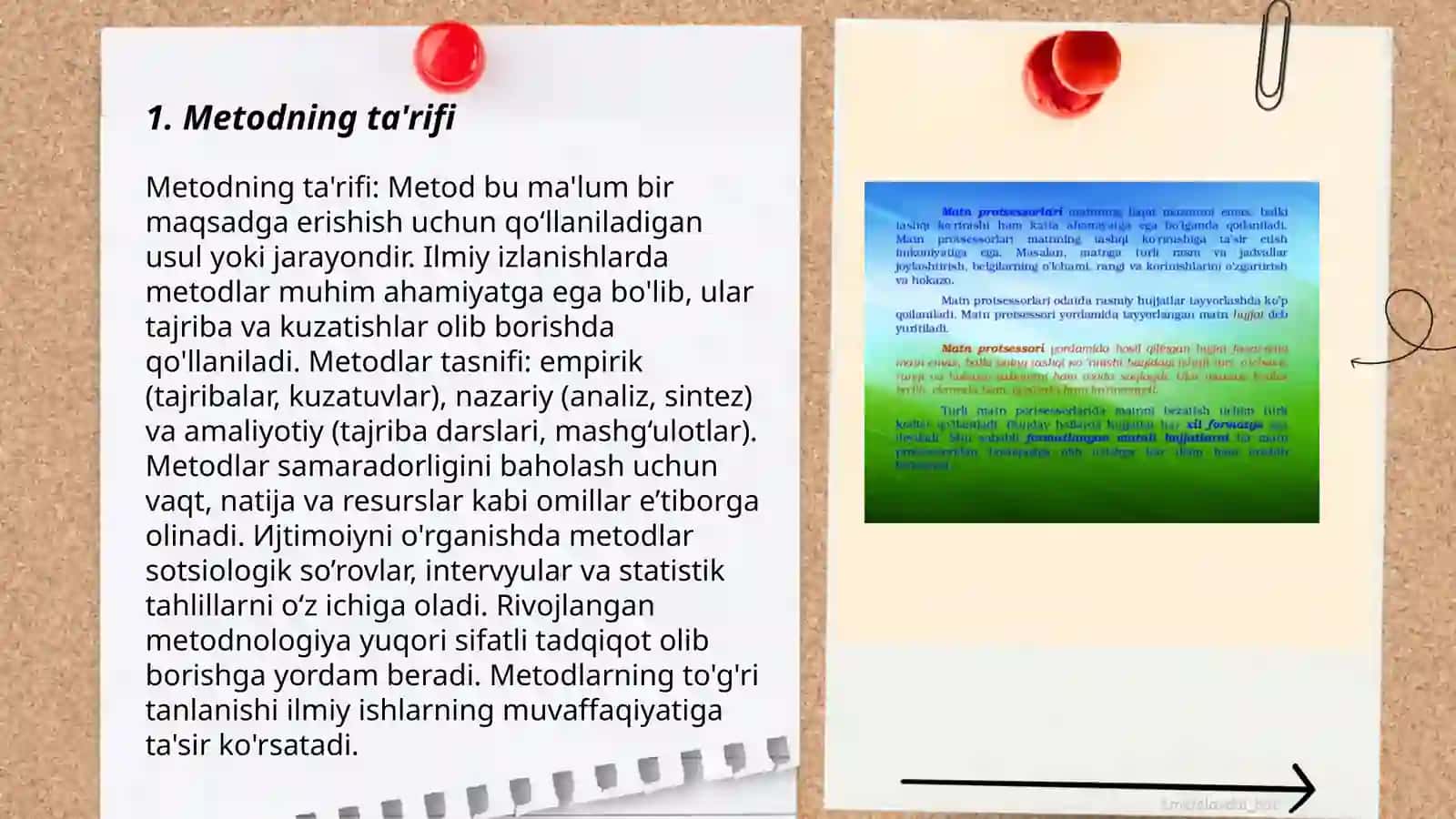 Metod haqida tushuncha va ularning turlari 3