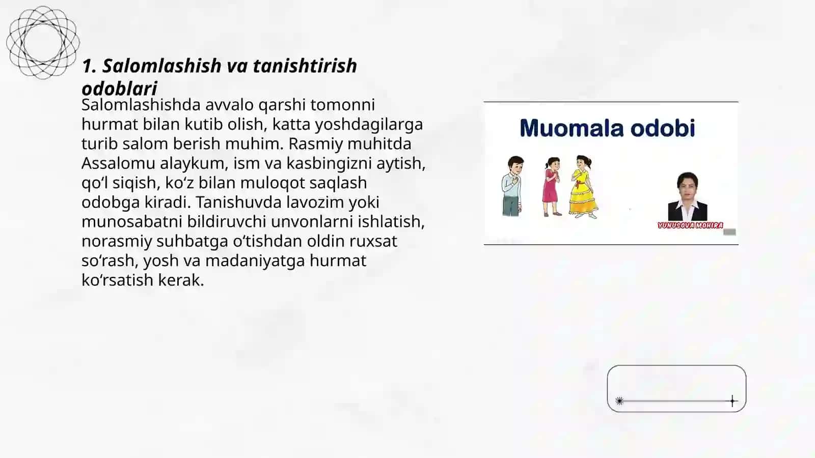 Muomila uchun zarur odoblar 3