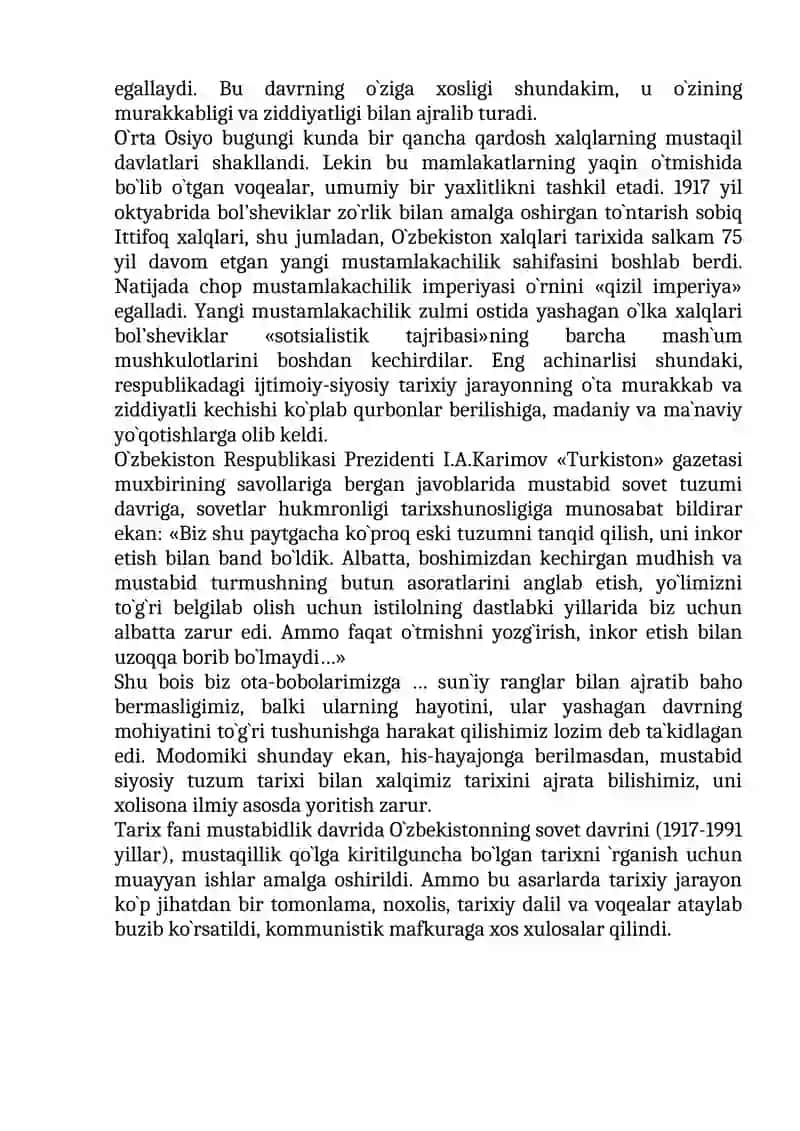 O'zbekistonda Ikkinchi Jahon Urushi Davrida Tarix Fani 3