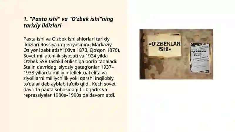 Paxta ishi va Oʻzbek ishi 3