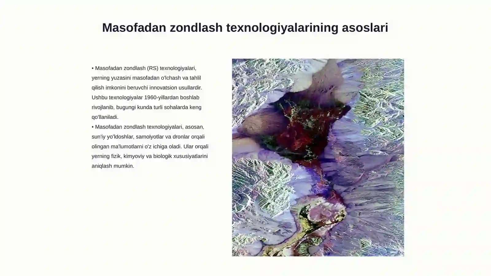Masofadan zondlash (GIS va RS) texnologiyalari 3