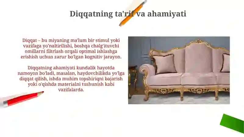 Diqqat turlari va xususiyatlari 3