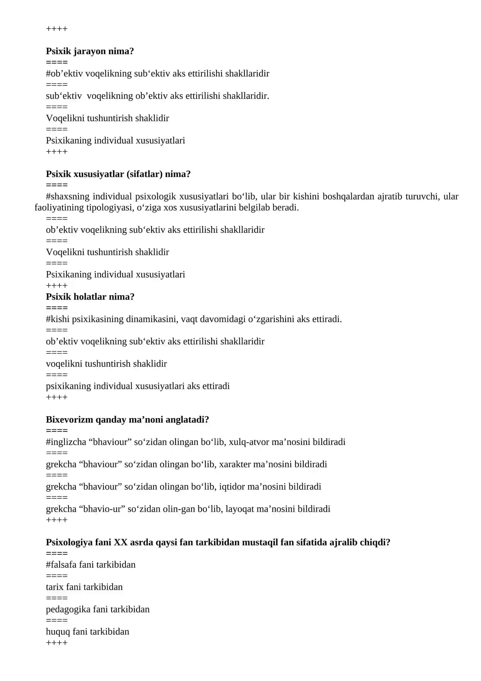 Psixologiya so'zi qanday ma'noni anglatadi? 3