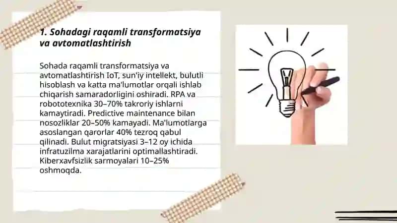 Sohaning innovatsion yangiliklari 3