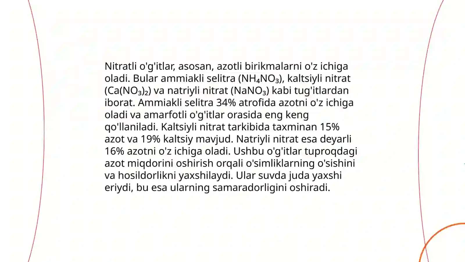Nitratli o’g’itlarning olinishi va ishlatilishi 3