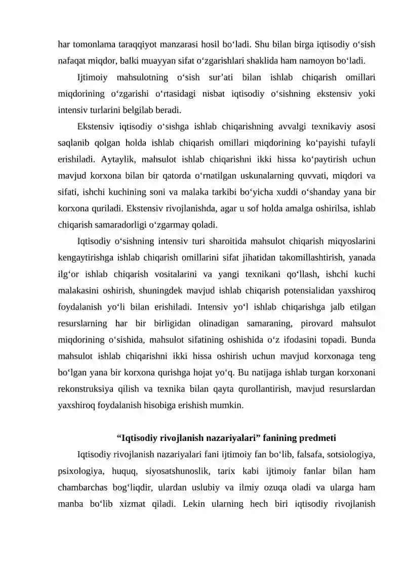 Iqtisodiy rivojlanish nazariyalari 3