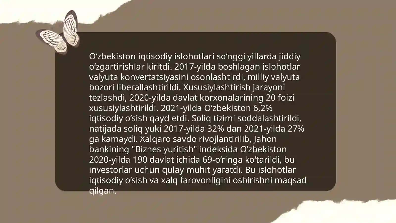 Iqtisodiy Islohotlar 3