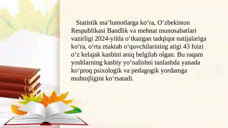 Shaxs shakllanishining turli bosqichlarida kasbiy o'zlikni anglash 3