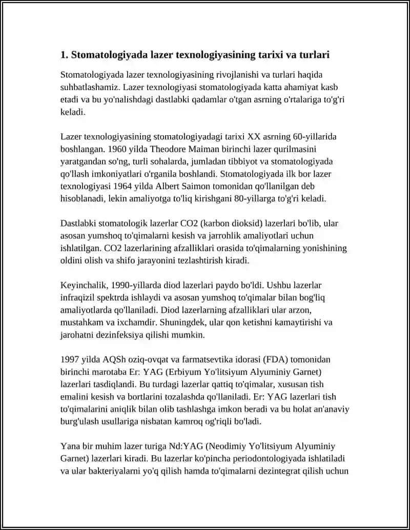 STOMATOLOGIYADA LAZIRDAN FOYDALANISH 3