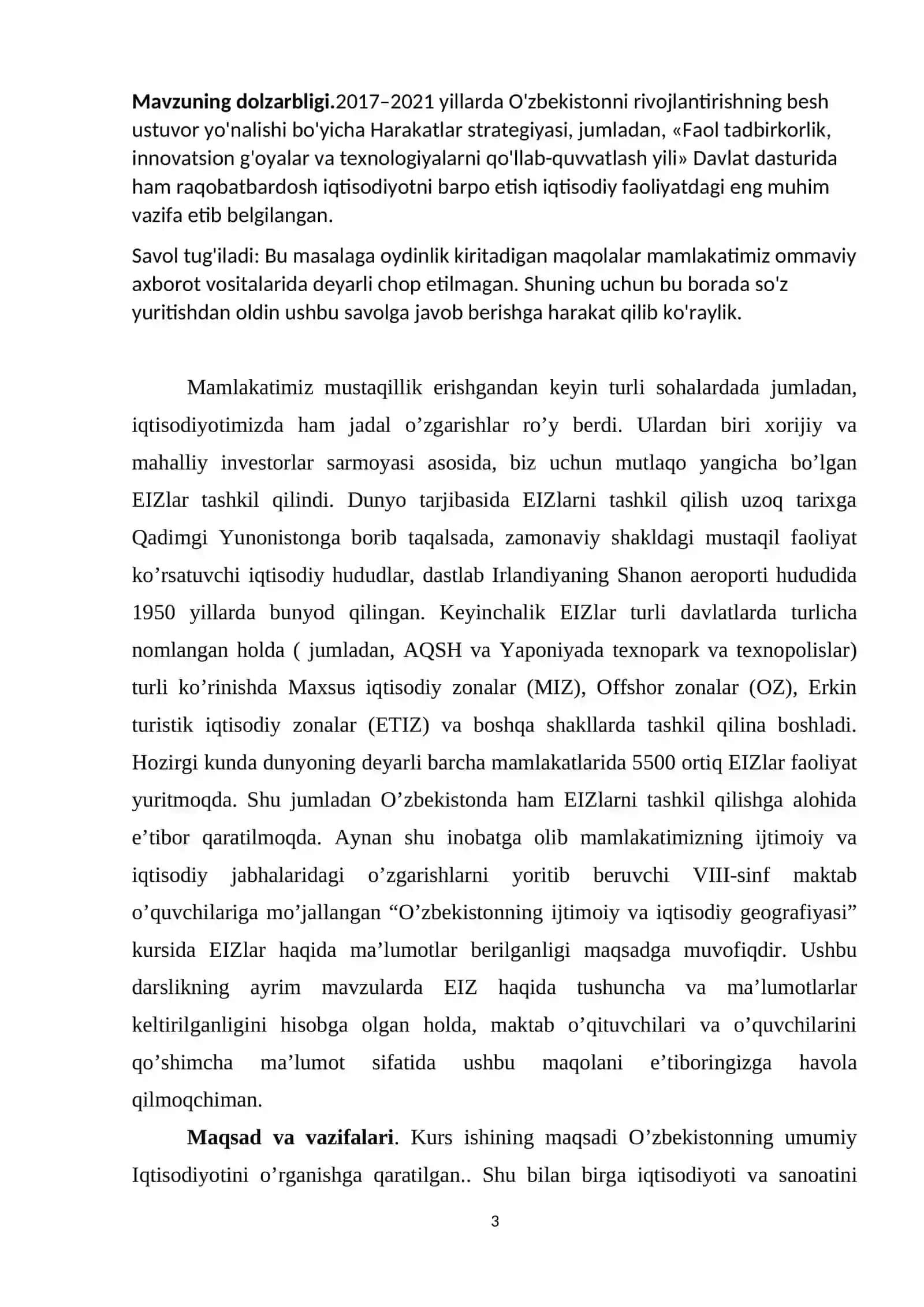 O’zbekiston Iqtisodiyotining umumiy tavsifi 3