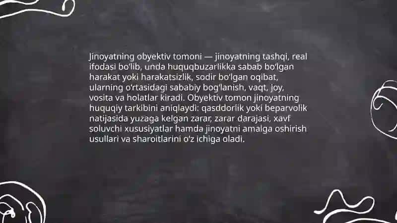 Jinoyatning obyektiv tomoni 3
