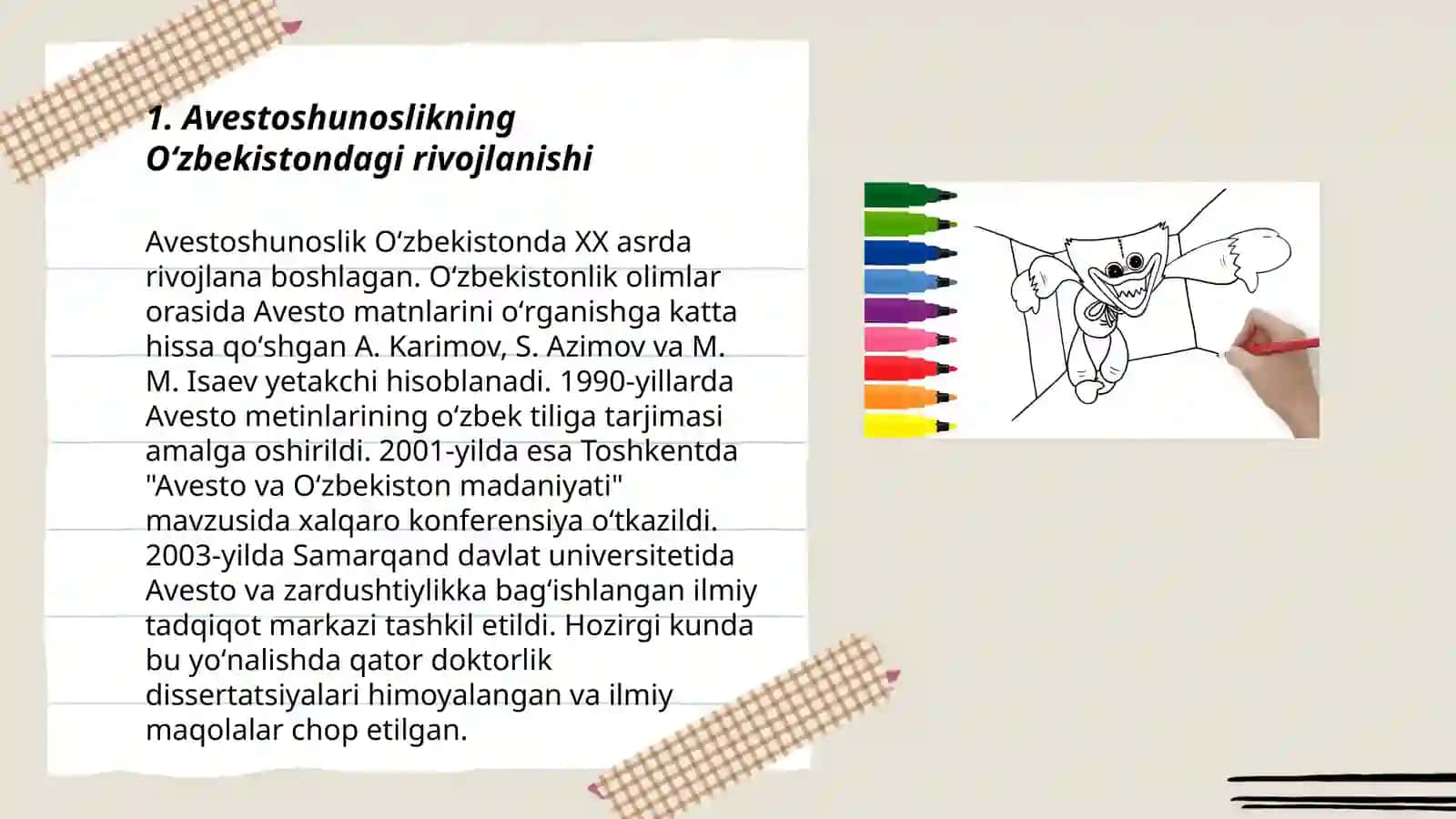 Avestoshunoslikning Oʻzbekistondagi rivojlanishi 3