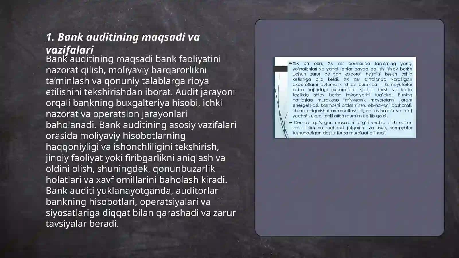 Bank auditining maqsadi va vazifalari 3