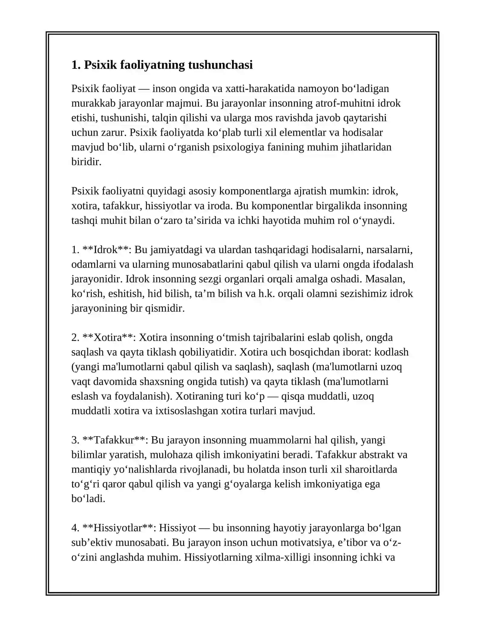 PSIXIK FAOLIYATNING UMUMIY QONUNIYATLARI 3