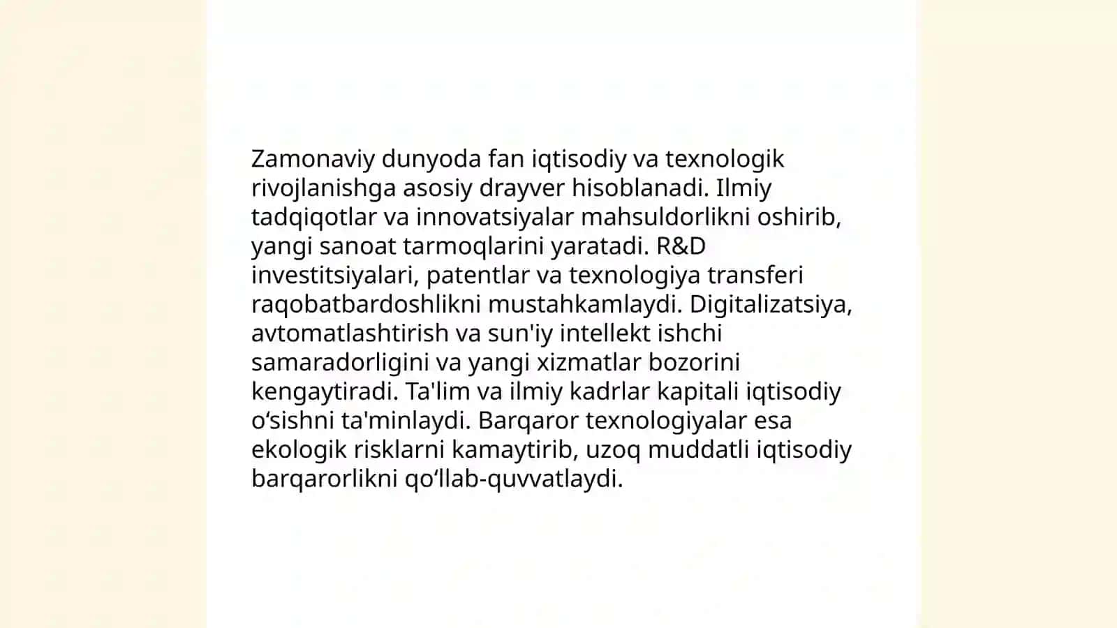 ZAMONAVIY DUNYODA FANNING O‘RNI VA ROLI 3