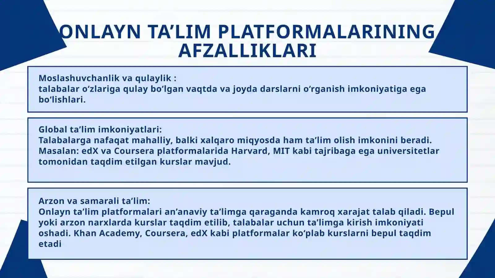 OLIY TA’LIMDA ONLAYN TA’LIM PLATFORMALARIDAN FOYDALANISH 3