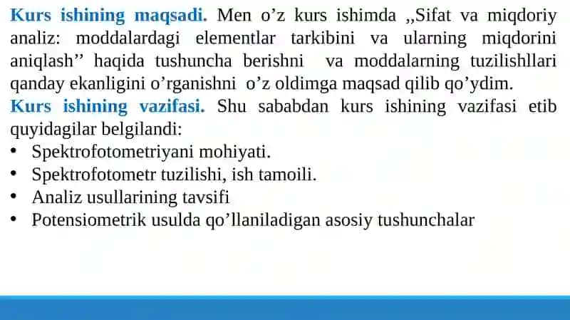 Sifat va miqdoriy analiz 3