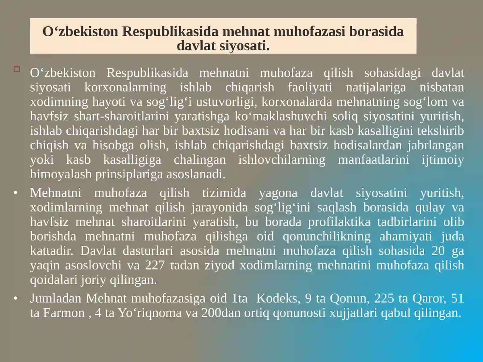 Hayot faoliyati xavfsizligi huquqiy asoslari 3