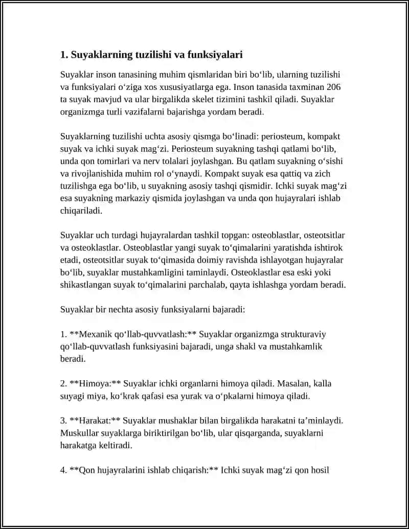 Suyaklarning tuzilishi va funksiyalari 3