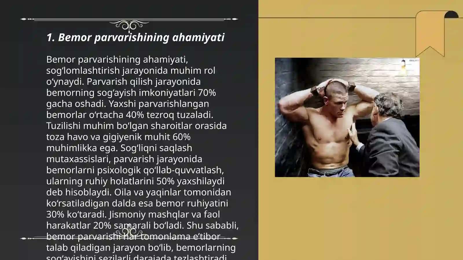 Bemor parvarishining ahamyati va usullari 3
