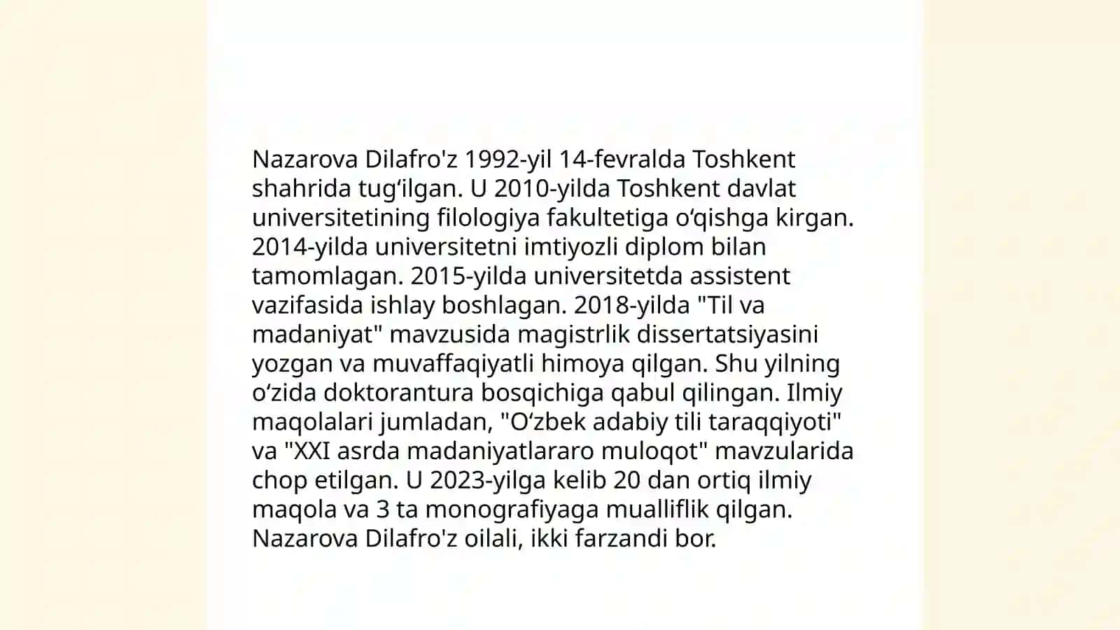 Nazarova Dilafro'z 3