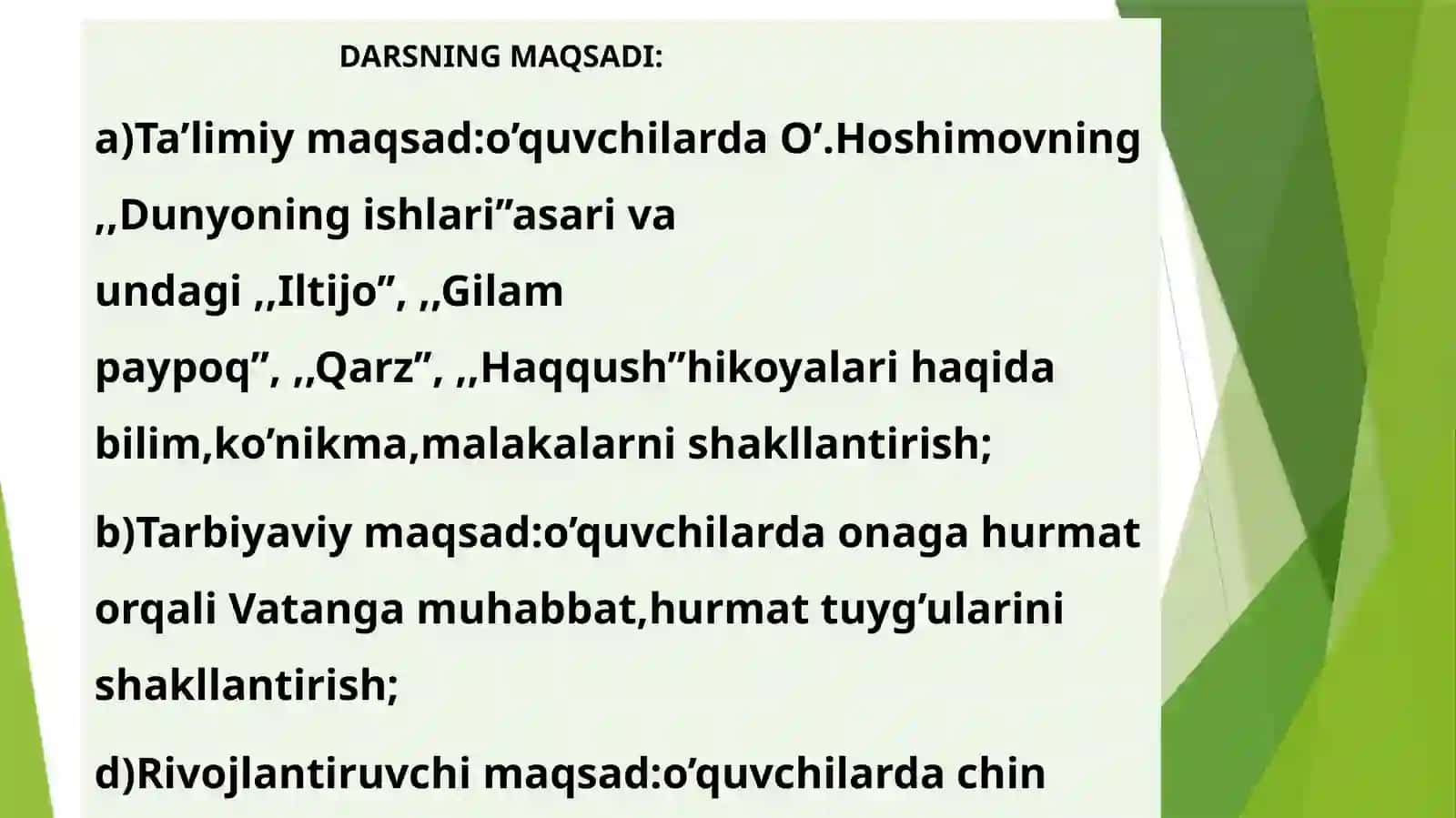O’TKIR HOSHIMOVNING,,DUNYONING ISHLARI ‘’QISSASI 3