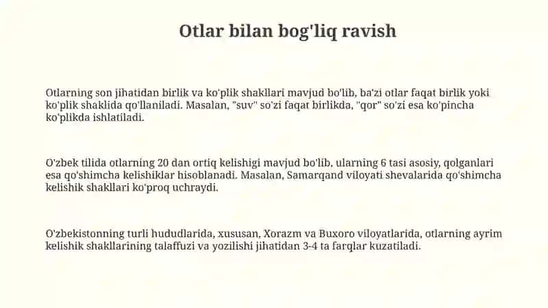 Ot soʻz turkumi buyicha 3