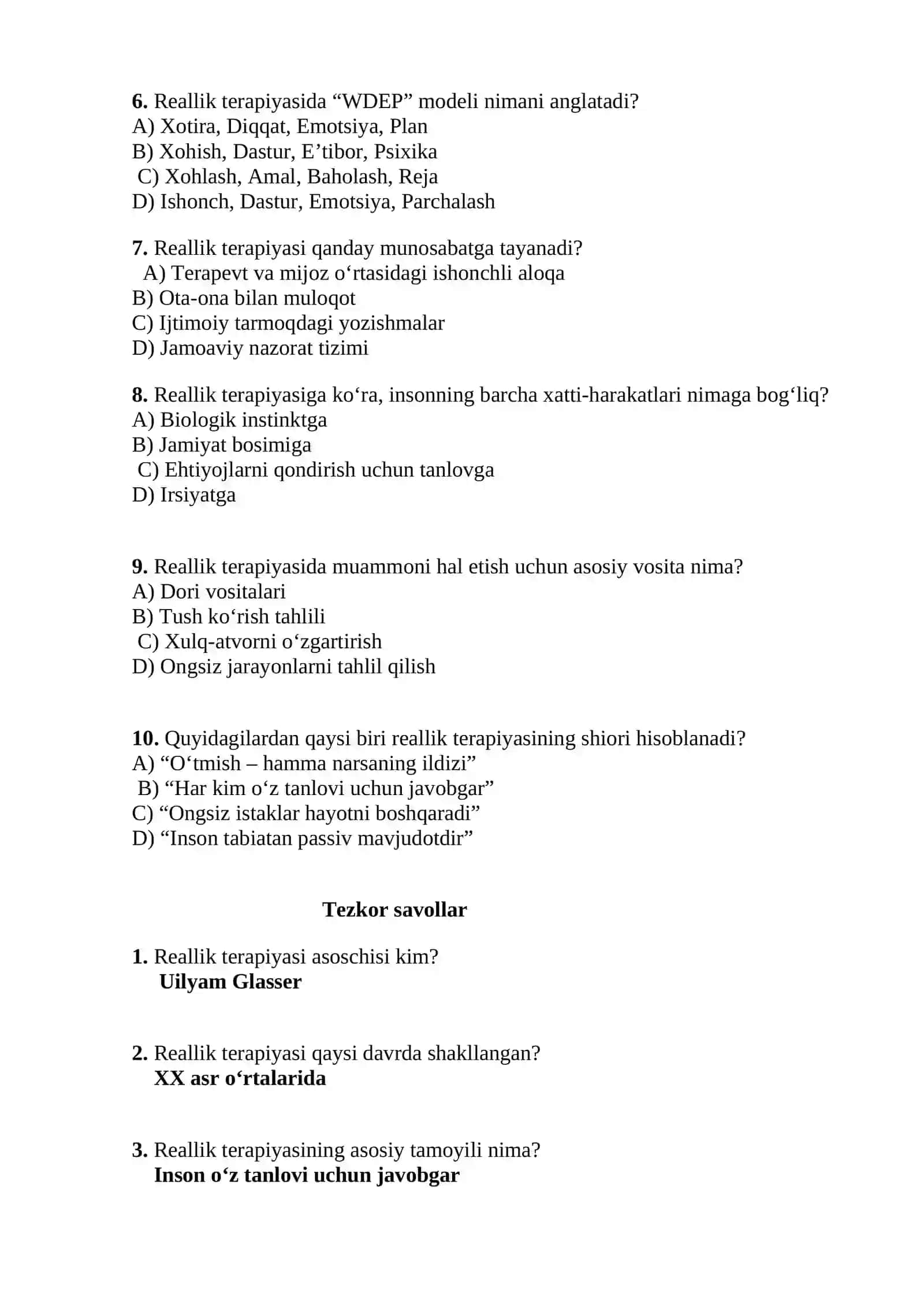 Reallik terpiyasi glossari 3