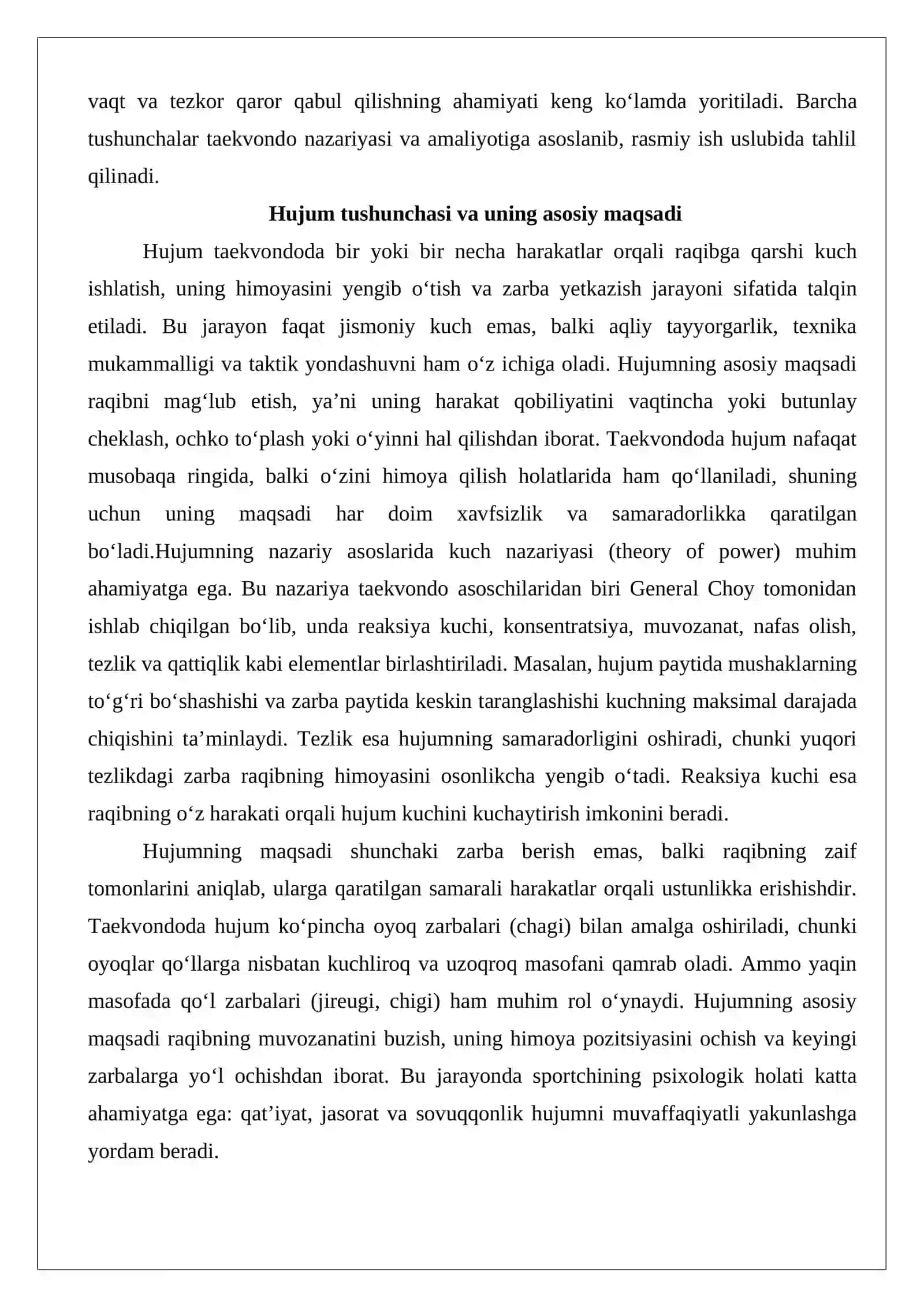 Hujumning maqsadi Taekvondo 3