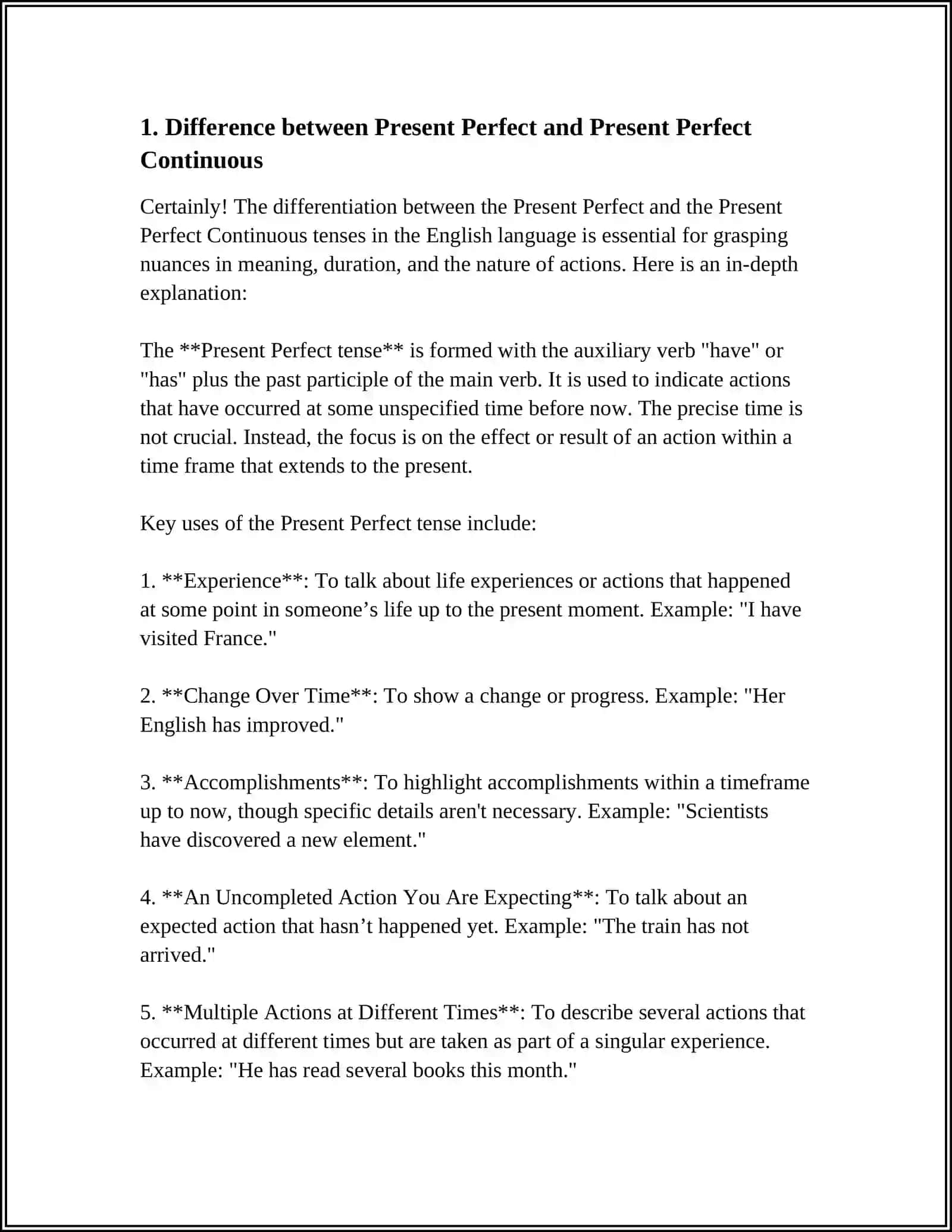PRESENT PERFECT CONTINIUS 3