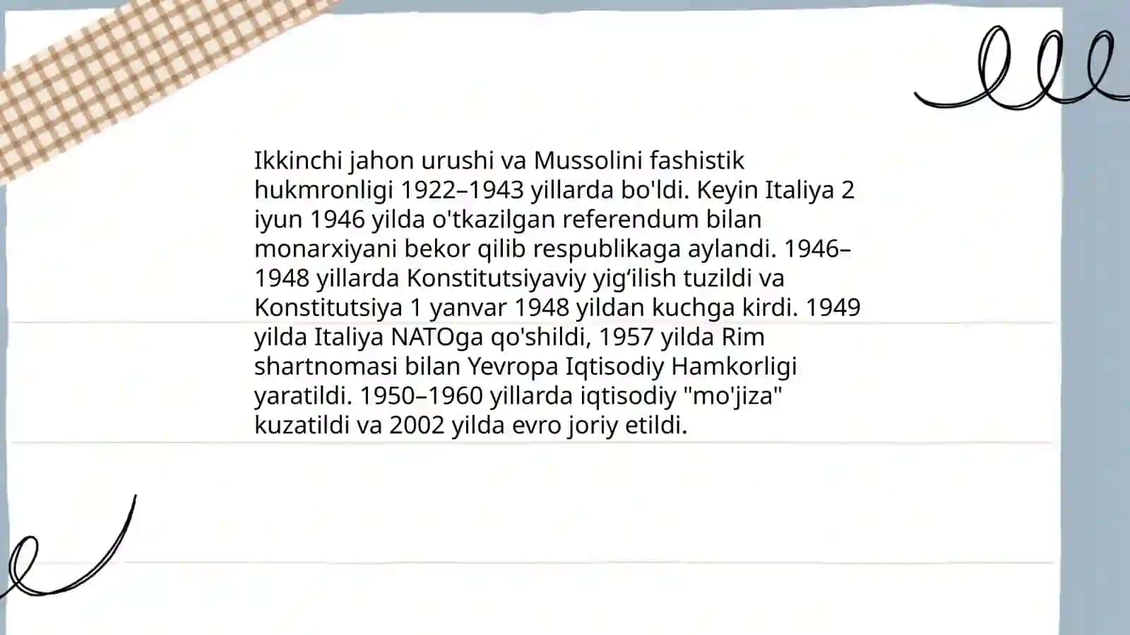 Italiya Respublikasi Tarixi 3