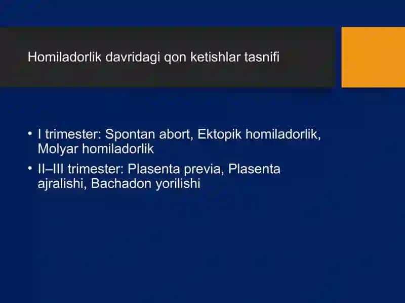 Qon ketishlar akusherlikdagi eng xavfli asoratlar 3
