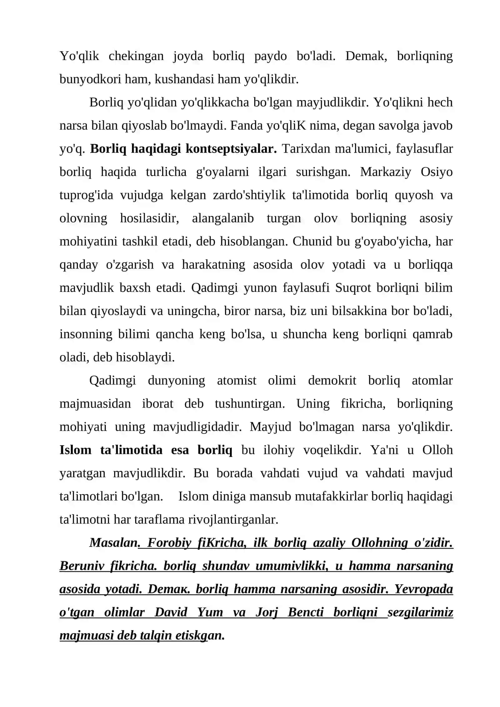 Borliq va tabiat falsafasi 3