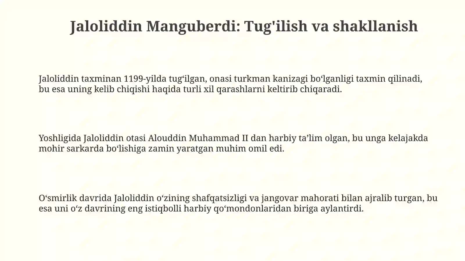 Jaloliddin Manguberdi - Vatan himoyachisi 3