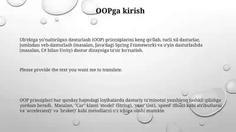 Ob'ektga yoʻnaltirilgan dasturlash tillari 3