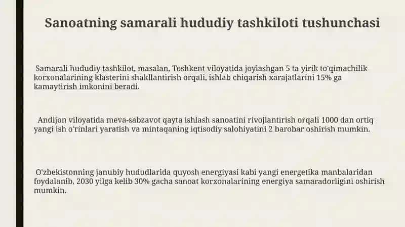 Sanoatning samarali hududiy tashkiloti 3