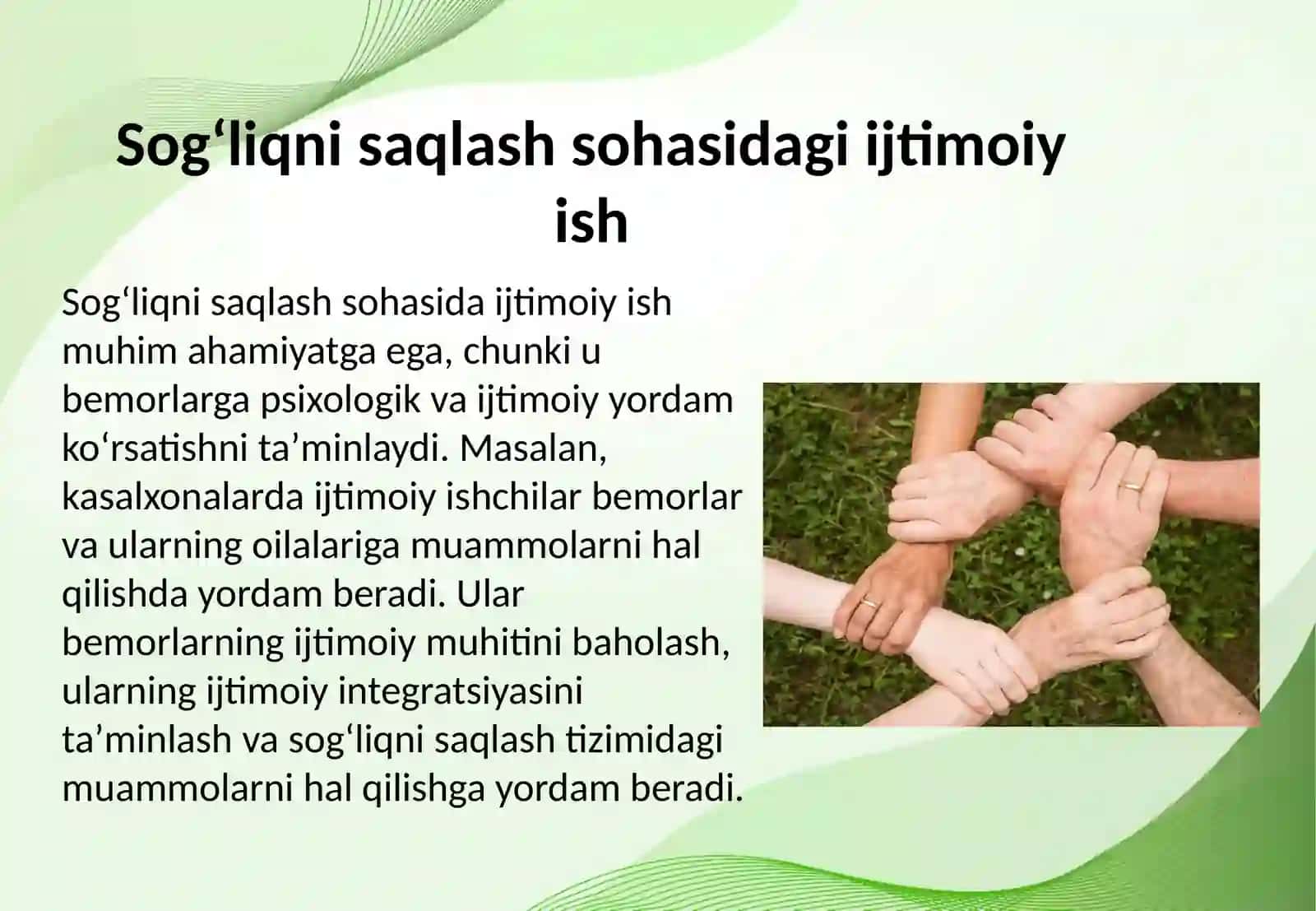 Hayot faoliyatining turli sohalarida ijtimoiy ish 3