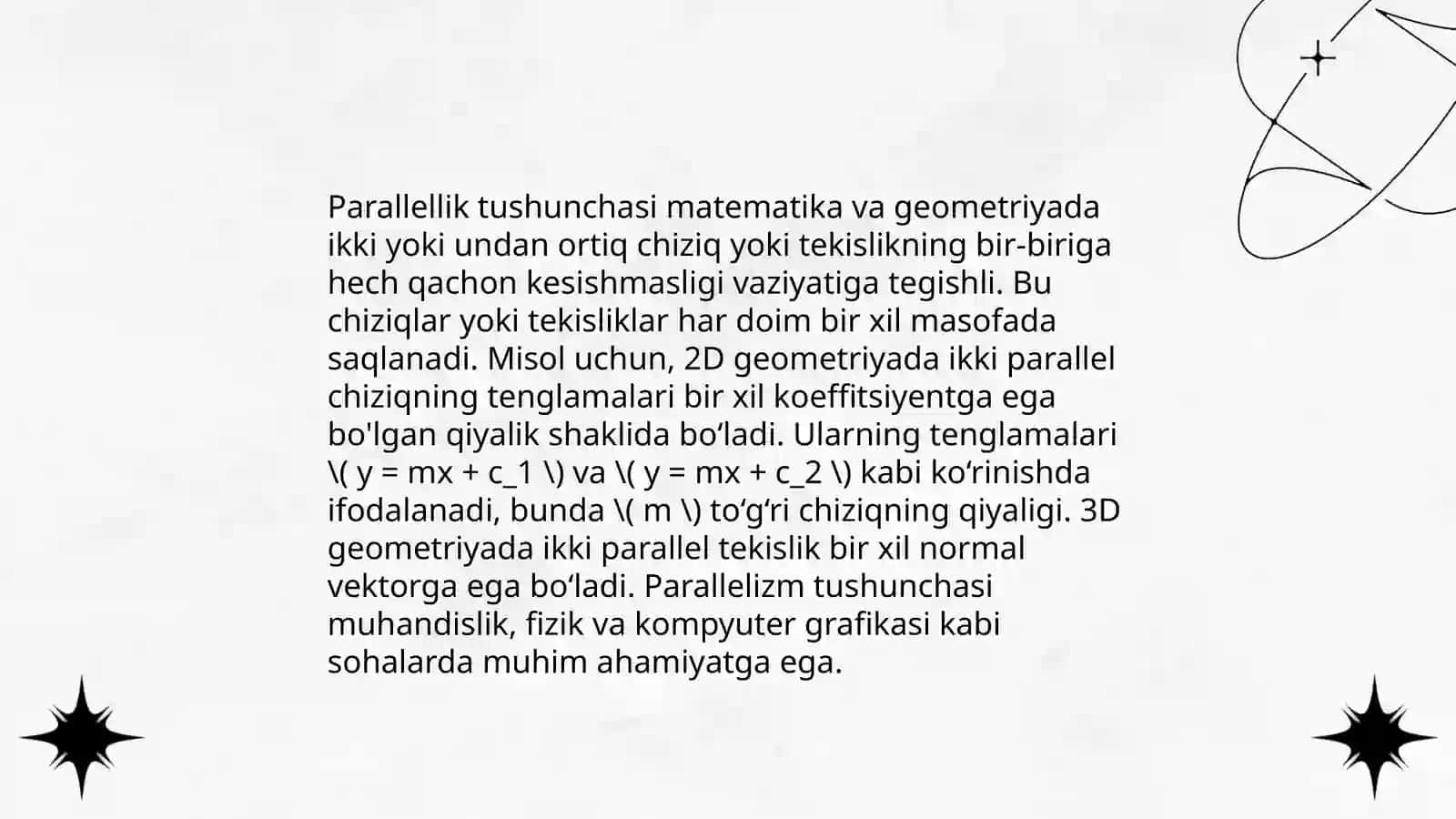 Parallel to'g'ri chiziqlar 3