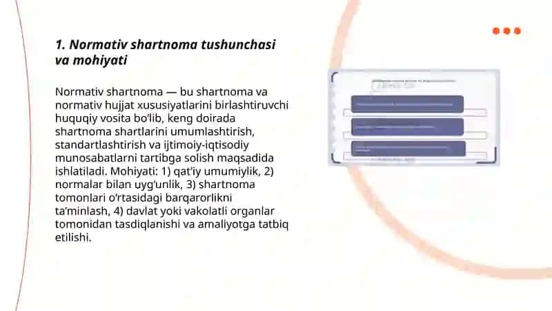 Normativ shartnomalar va uning xususiyatlari 3