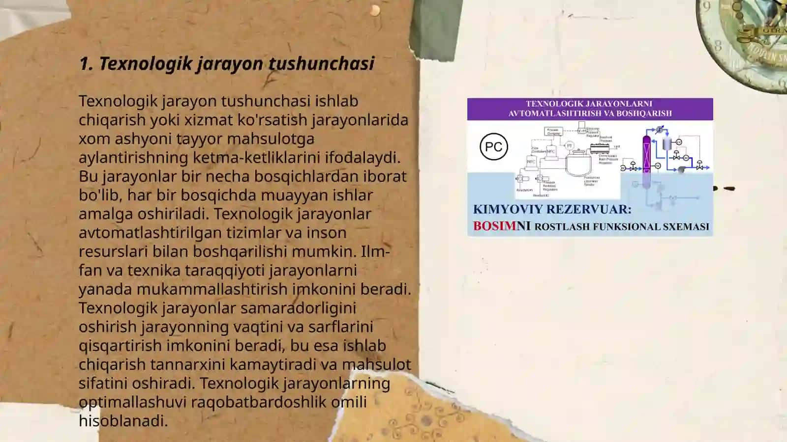 Texnologik jarayon xaqida tushuncha 3